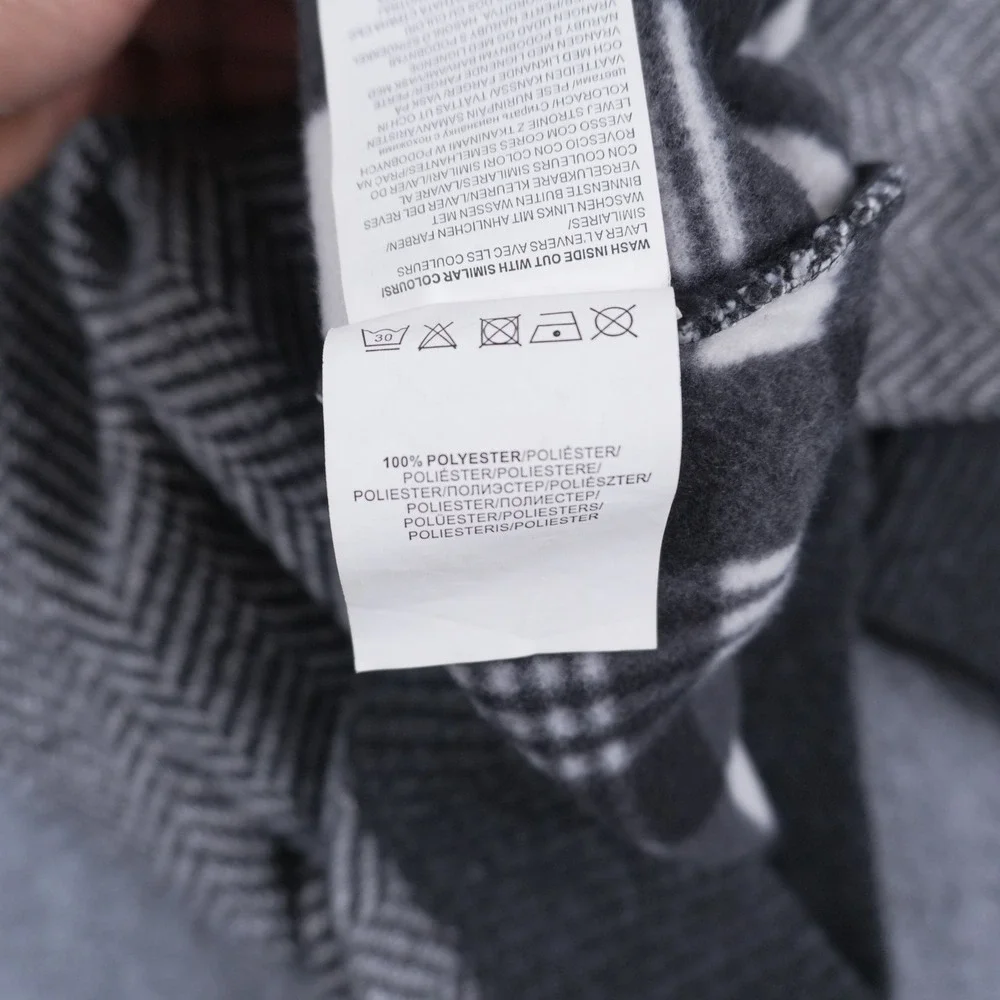 Brave Soul Quarter Zip‎ Pullover Mens 2XL Grey Herringbone Bonded Sweater NEW